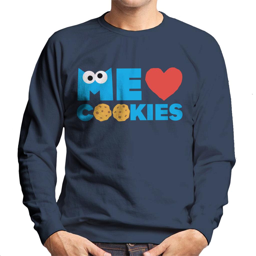 Sesame Street Me Love Cookies Cookie Monster Men's Sweatshirt-ALL + EVERY