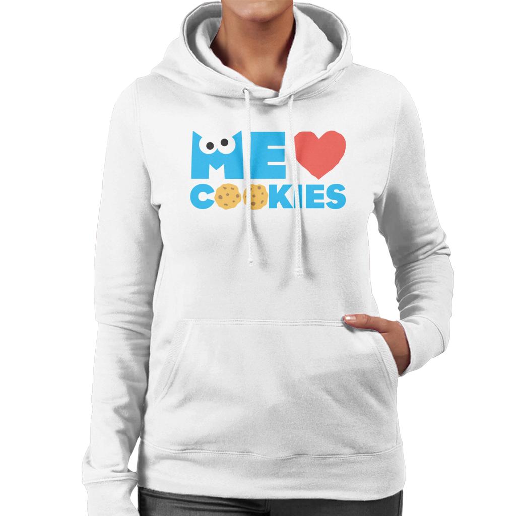Sesame Street Me Love Cookies Cookie Monster Women's Hooded Sweatshirt-ALL + EVERY