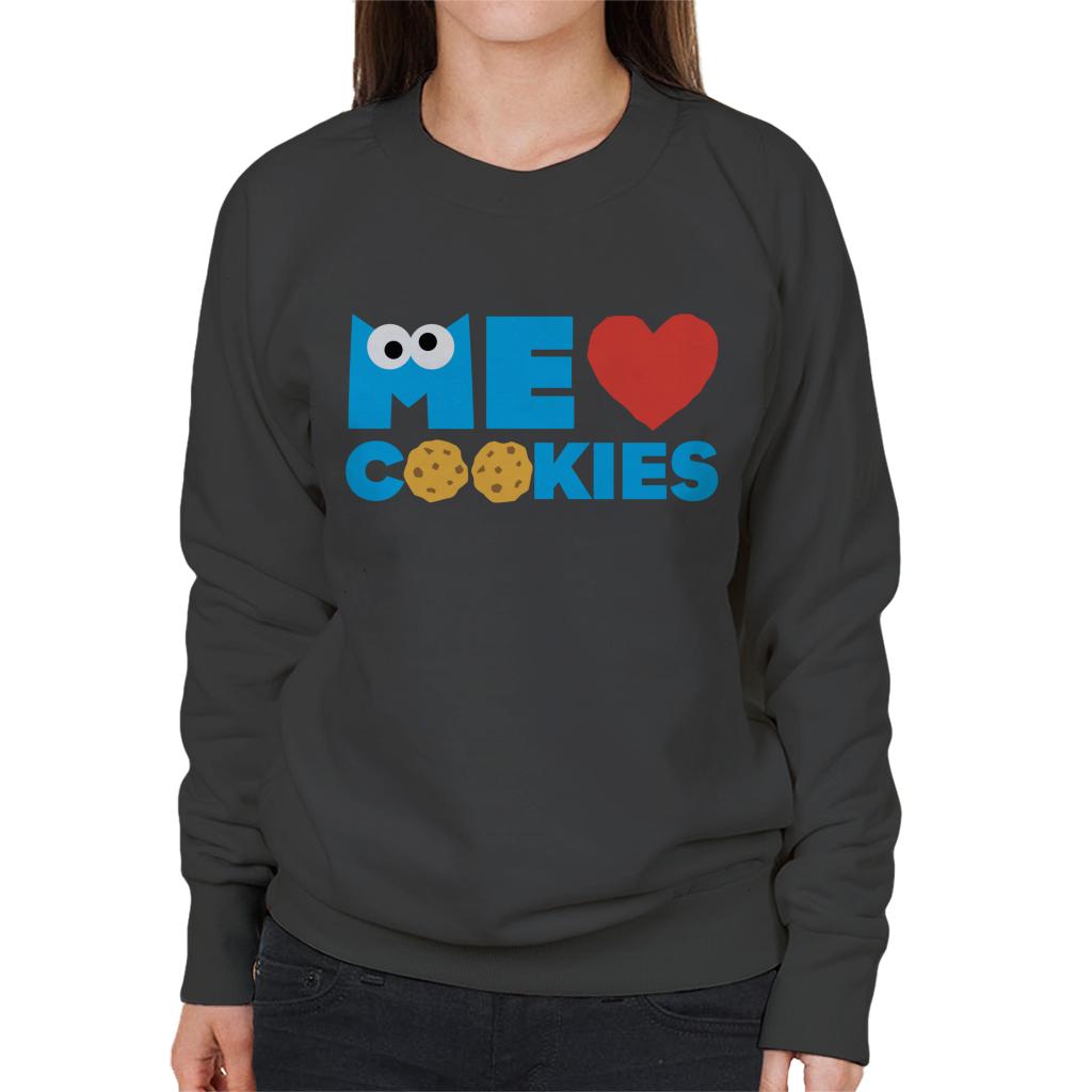 Sesame Street Me Love Cookies Cookie Monster Women's Sweatshirt-ALL + EVERY