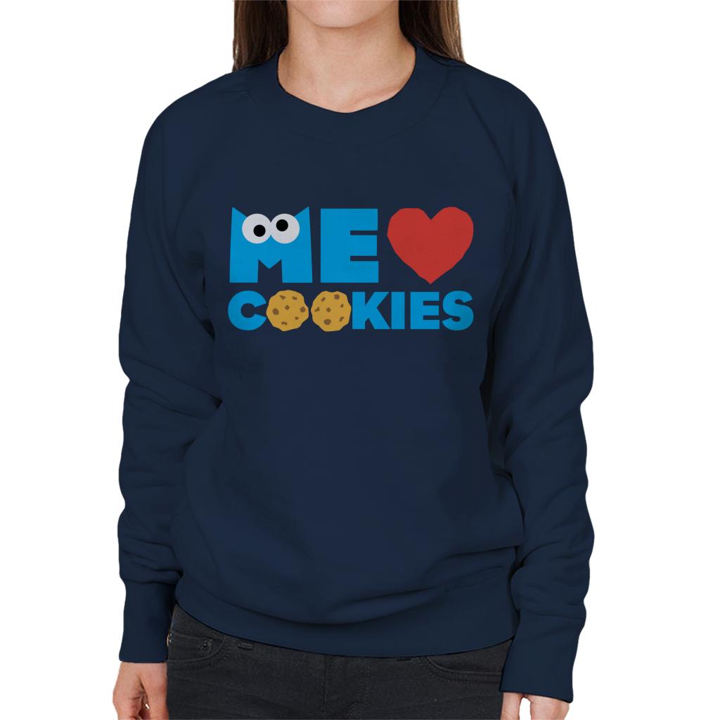 Sesame Street Me Love Cookies Cookie Monster Women's Sweatshirt-ALL + EVERY