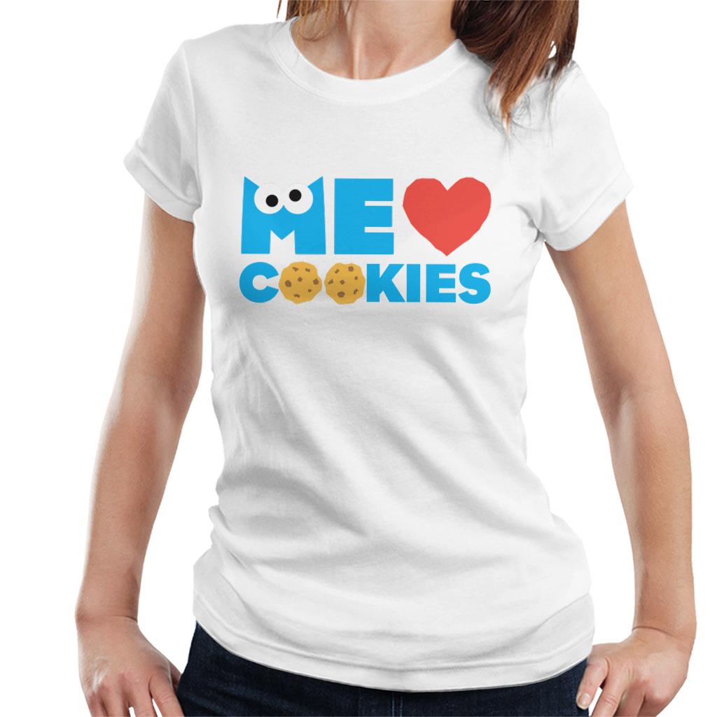 Sesame Street Me Love Cookies Cookie Monster Women's T-Shirt-ALL + EVERY