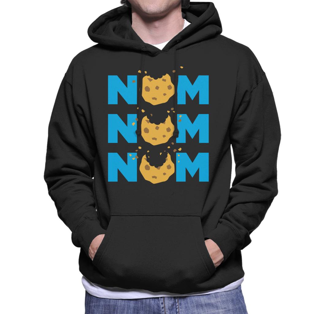 Sesame Street Cookie Monster Nom Nom Nom Men's Hooded Sweatshirt-ALL + EVERY