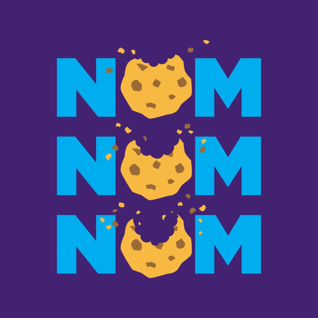 Sesame Street Cookie Monster Nom Nom Nom Women's T-Shirt-ALL + EVERY