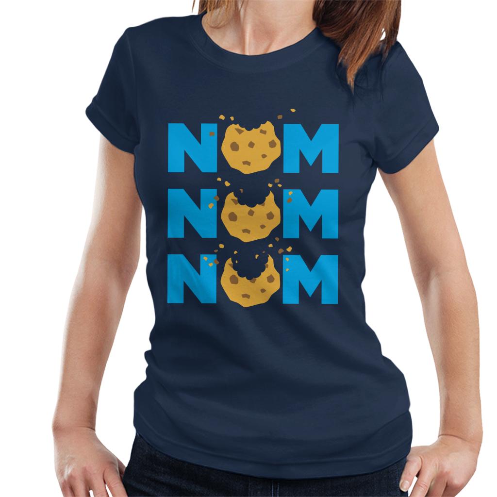 Sesame Street Cookie Monster Nom Nom Nom Women's T-Shirt-ALL + EVERY