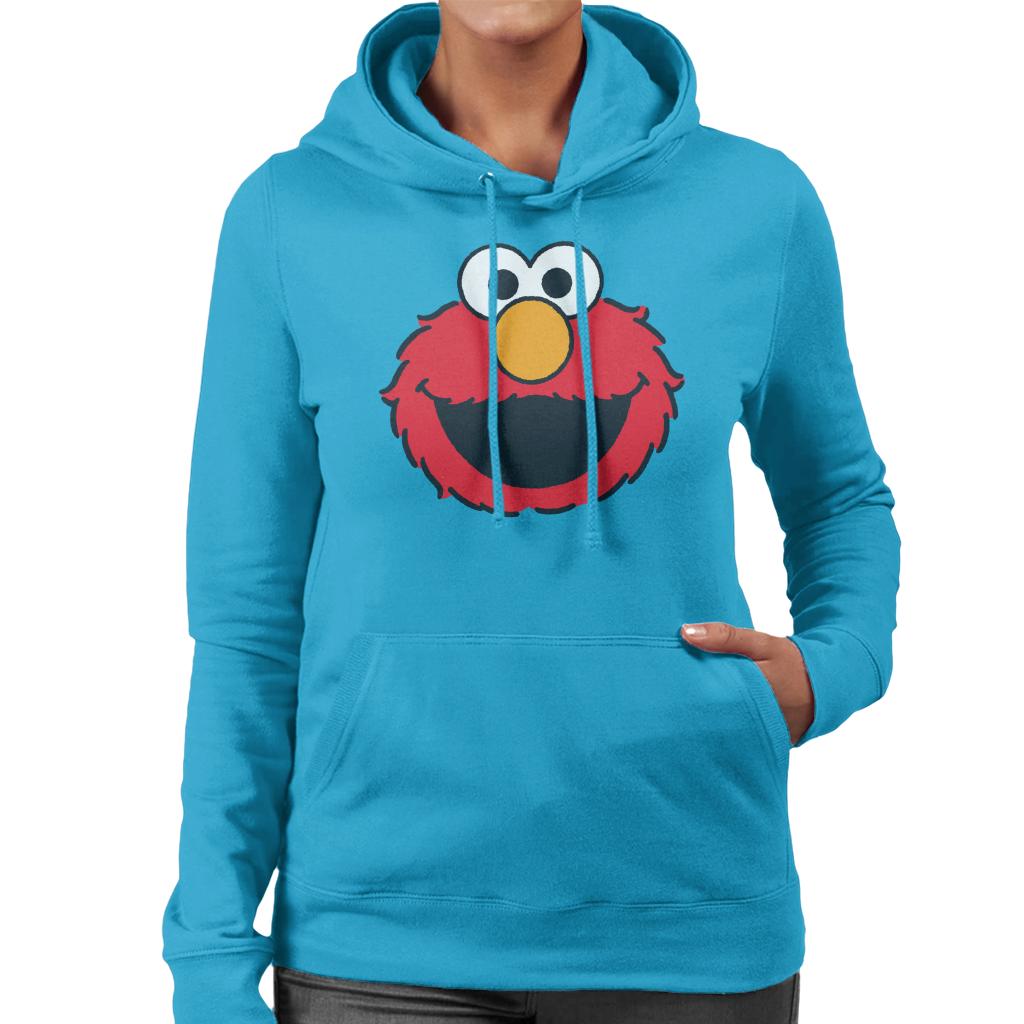 Sesame Street Elmo Excited Face Women's Hooded Sweatshirt-ALL + EVERY