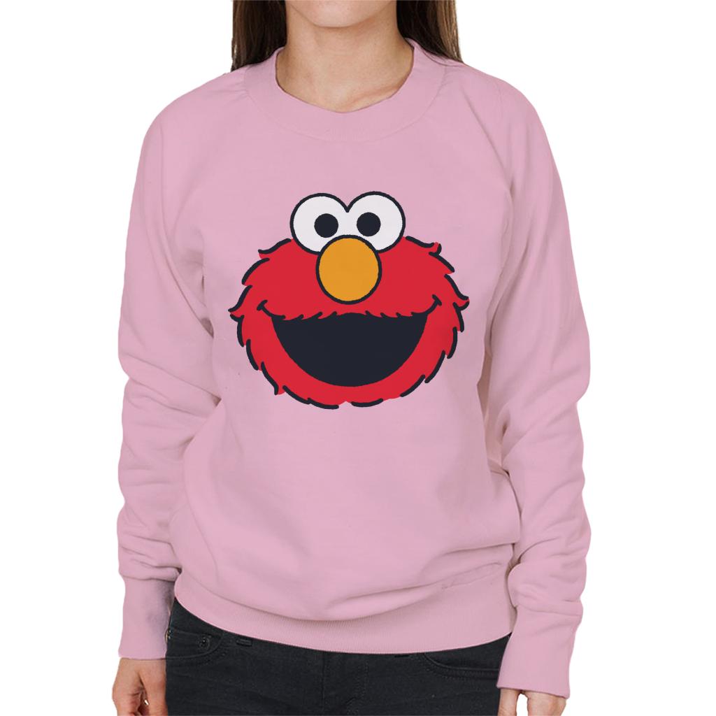 Sesame Street Elmo Excited Face Women's Sweatshirt-ALL + EVERY