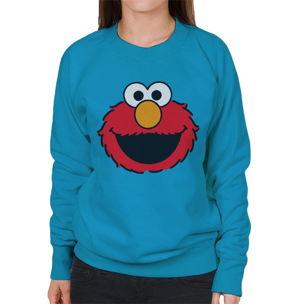 Sesame Street Elmo Excited Face Women's Sweatshirt-ALL + EVERY