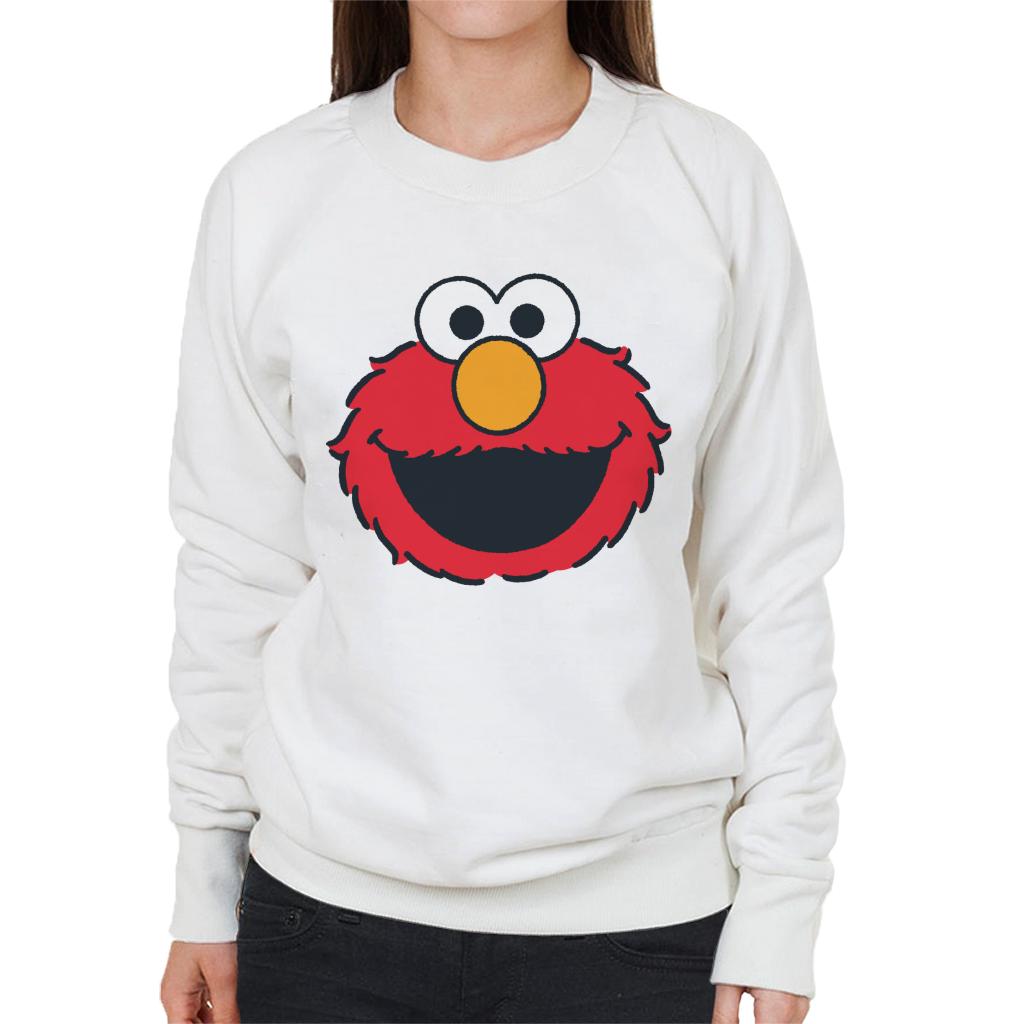 Sesame Street Elmo Excited Face Women's Sweatshirt-ALL + EVERY