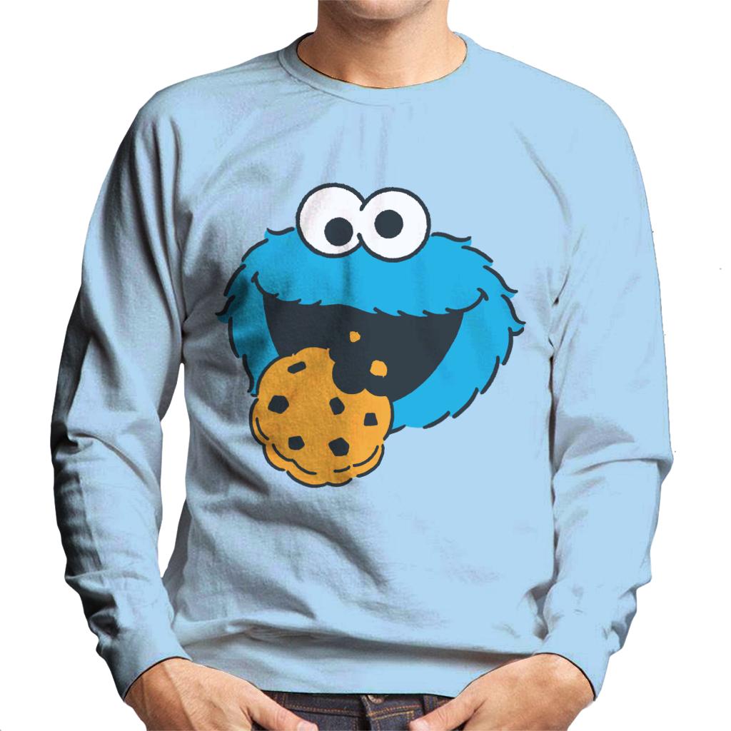 Sesame Street Cookie Monster Face Men's Sweatshirt-ALL + EVERY
