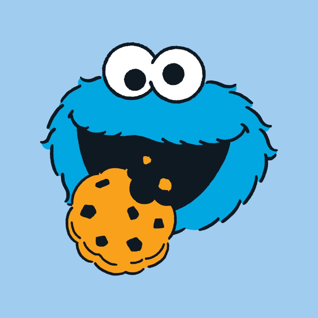 Sesame Street Cookie Monster Face Women's T-Shirt-ALL + EVERY