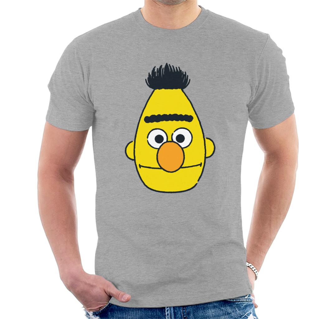 Sesame Street Bert Face Men's T-Shirt-ALL + EVERY