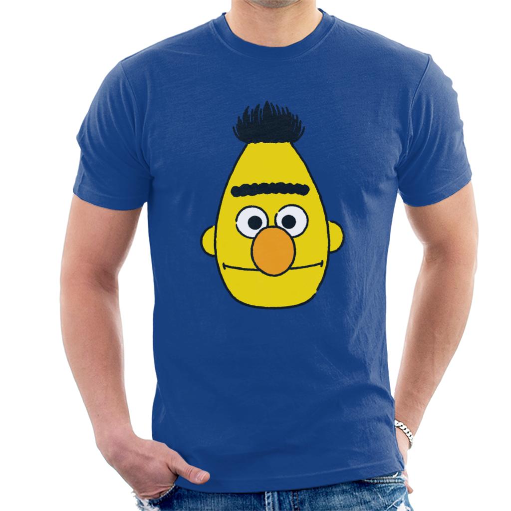 Sesame Street Bert Face Men's T-Shirt-ALL + EVERY