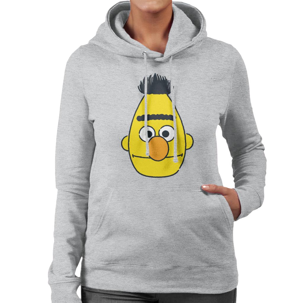 Sesame Street Bert Face Women's Hooded Sweatshirt-ALL + EVERY