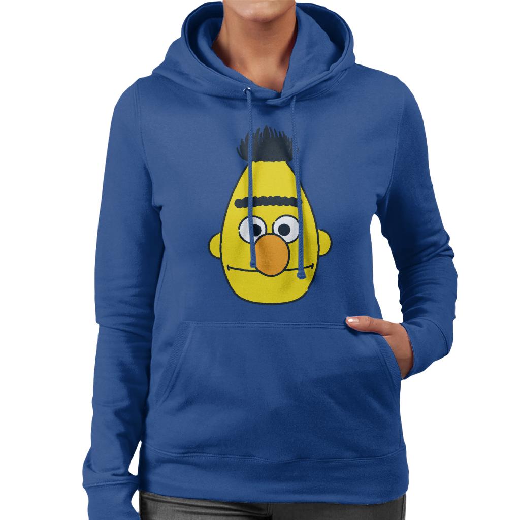 Sesame Street Bert Face Women's Hooded Sweatshirt-ALL + EVERY
