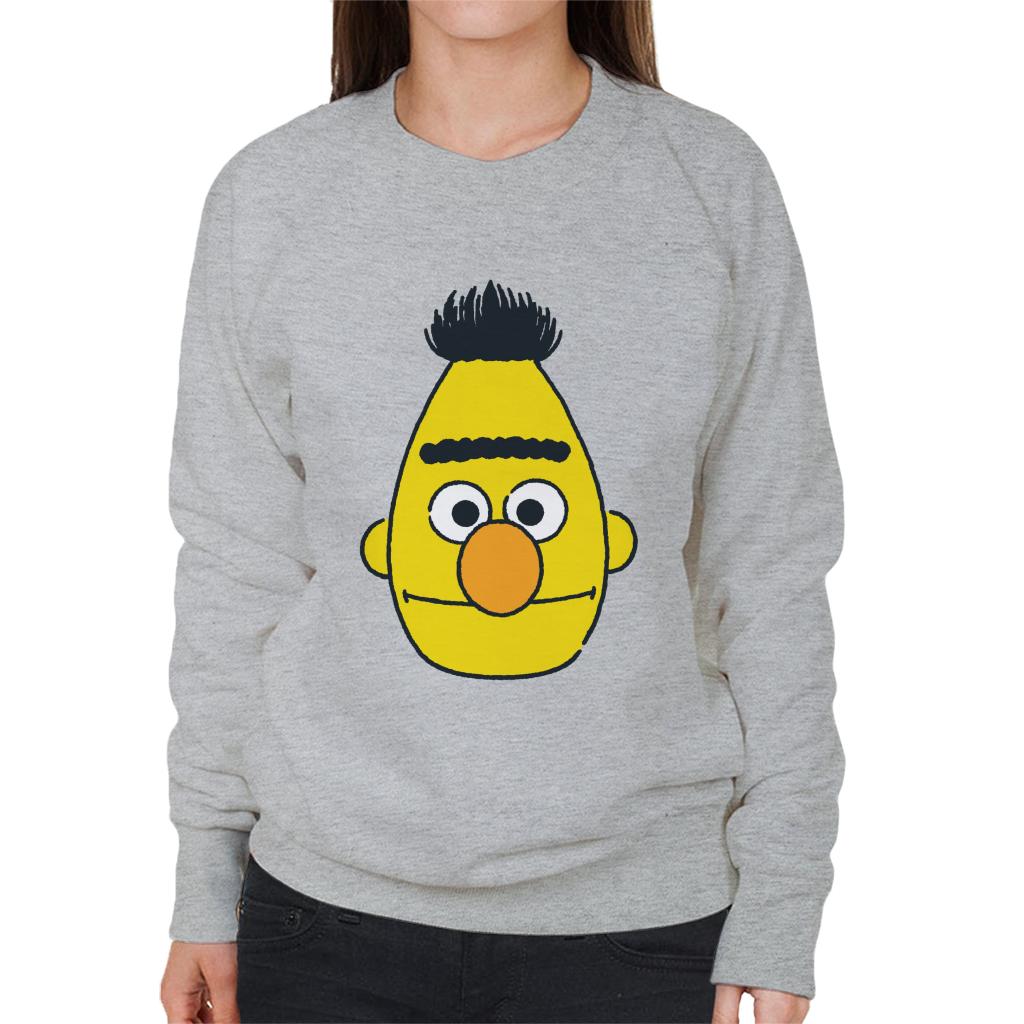 Sesame Street Bert Face Women's Sweatshirt-ALL + EVERY