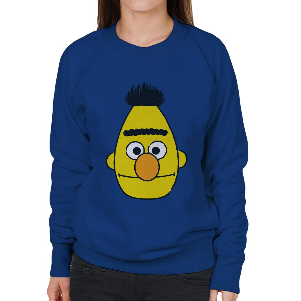 Sesame Street Bert Face Women's Sweatshirt-ALL + EVERY