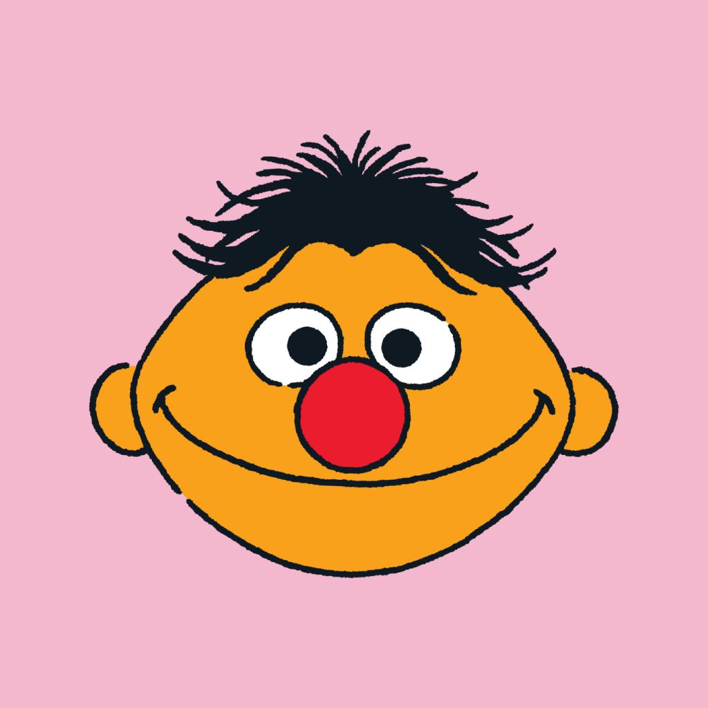 Sesame Street Ernie Face Women's T-Shirt-ALL + EVERY