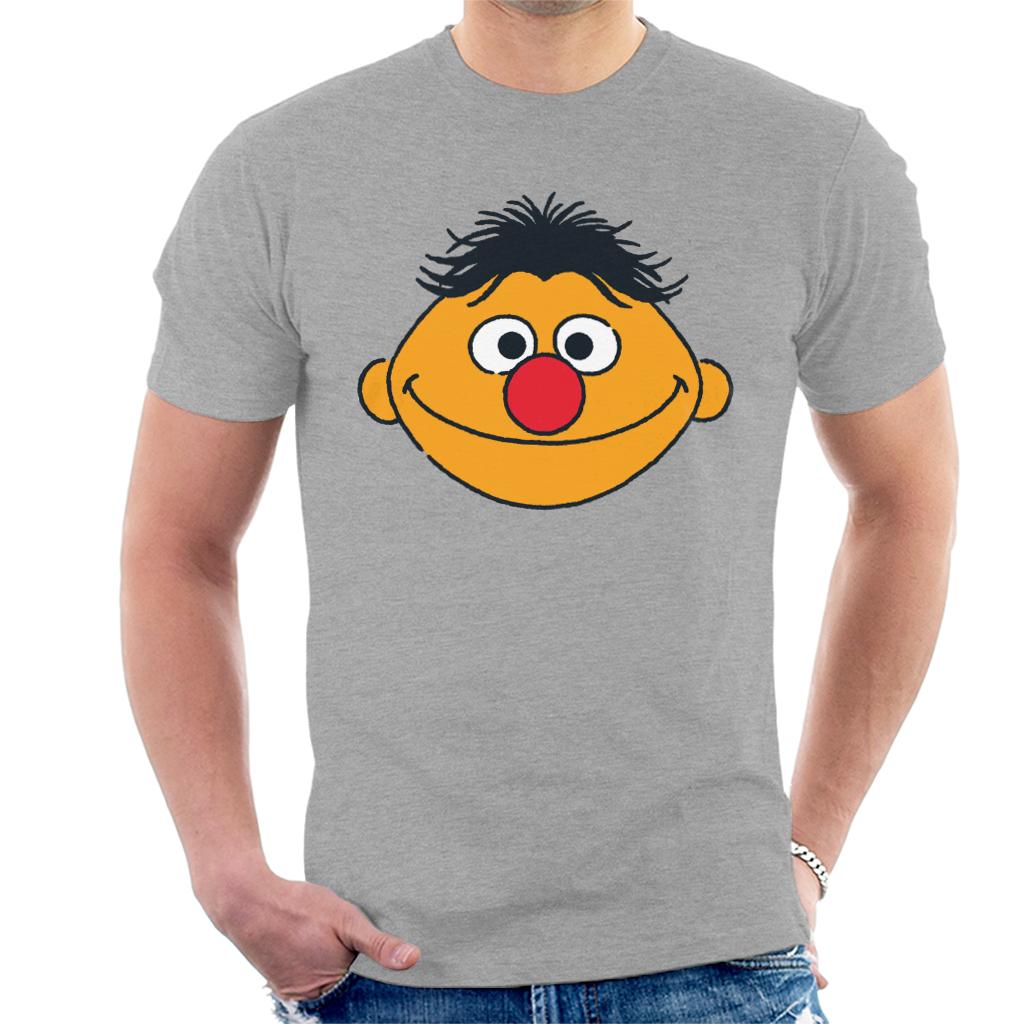 Sesame Street Ernie Face Men's T-Shirt-ALL + EVERY