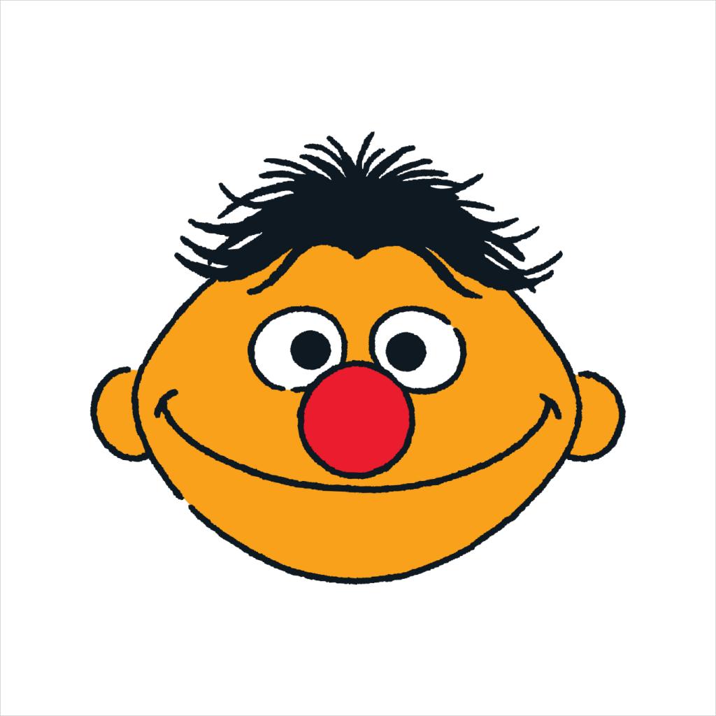 Sesame Street Ernie Face Men's T-Shirt-ALL + EVERY