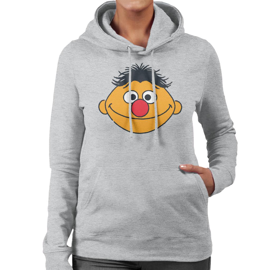 Sesame Street Ernie Face Women's Hooded Sweatshirt-ALL + EVERY