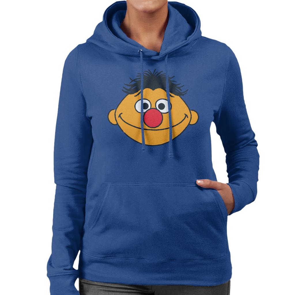 Sesame Street Ernie Face Women's Hooded Sweatshirt-ALL + EVERY