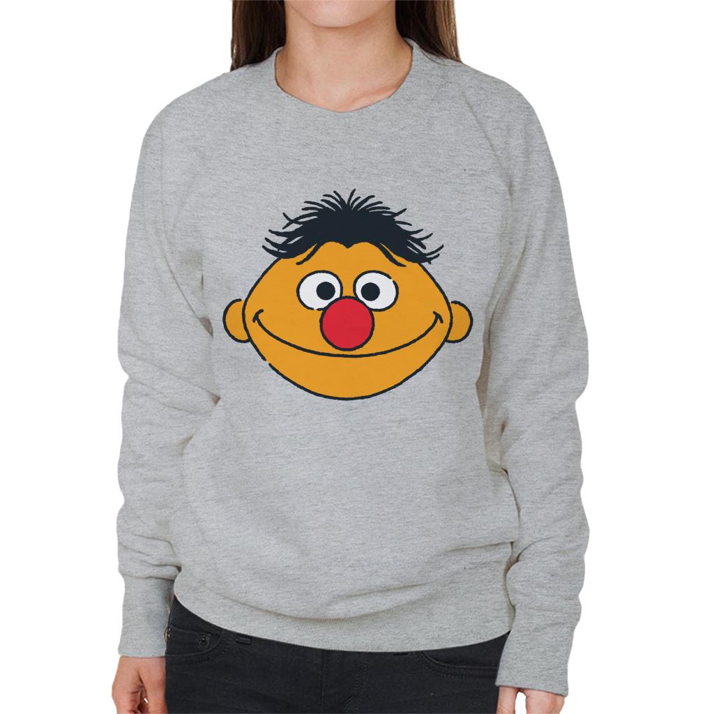 Sesame Street Ernie Face Women's Sweatshirt-ALL + EVERY
