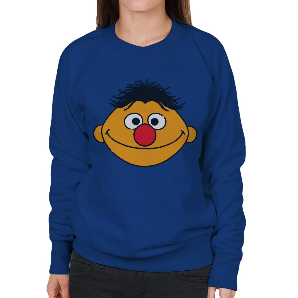 Sesame Street Ernie Face Women's Sweatshirt-ALL + EVERY