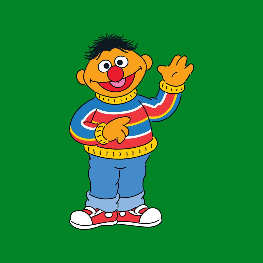 Sesame Street Ernie Wave Men's T-Shirt-ALL + EVERY