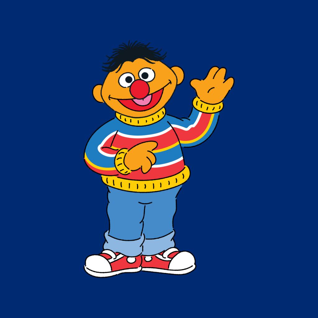 Sesame Street Ernie Wave Men's T-Shirt-ALL + EVERY