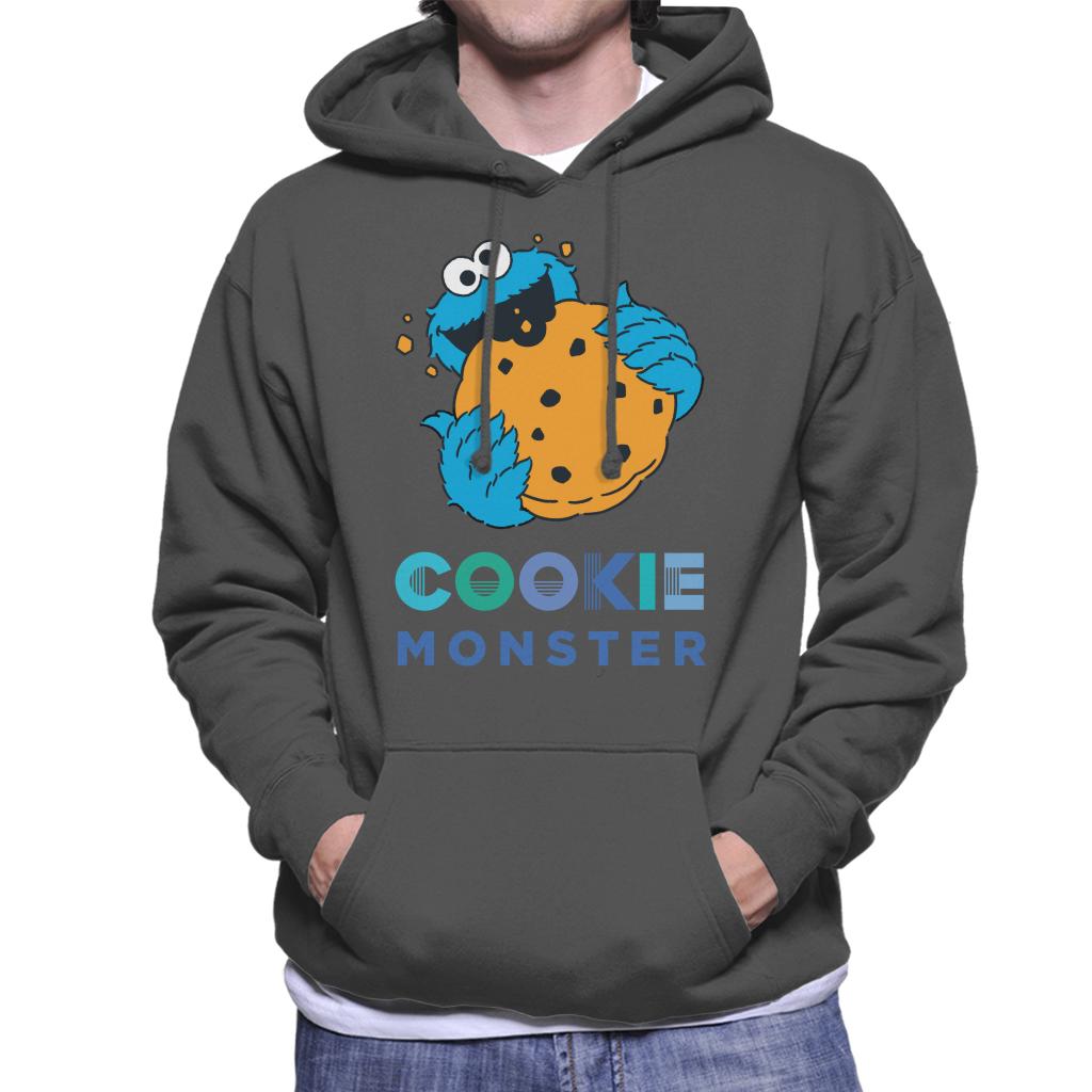 Sesame Street Big Cookie Monster Men's Hooded Sweatshirt-ALL + EVERY
