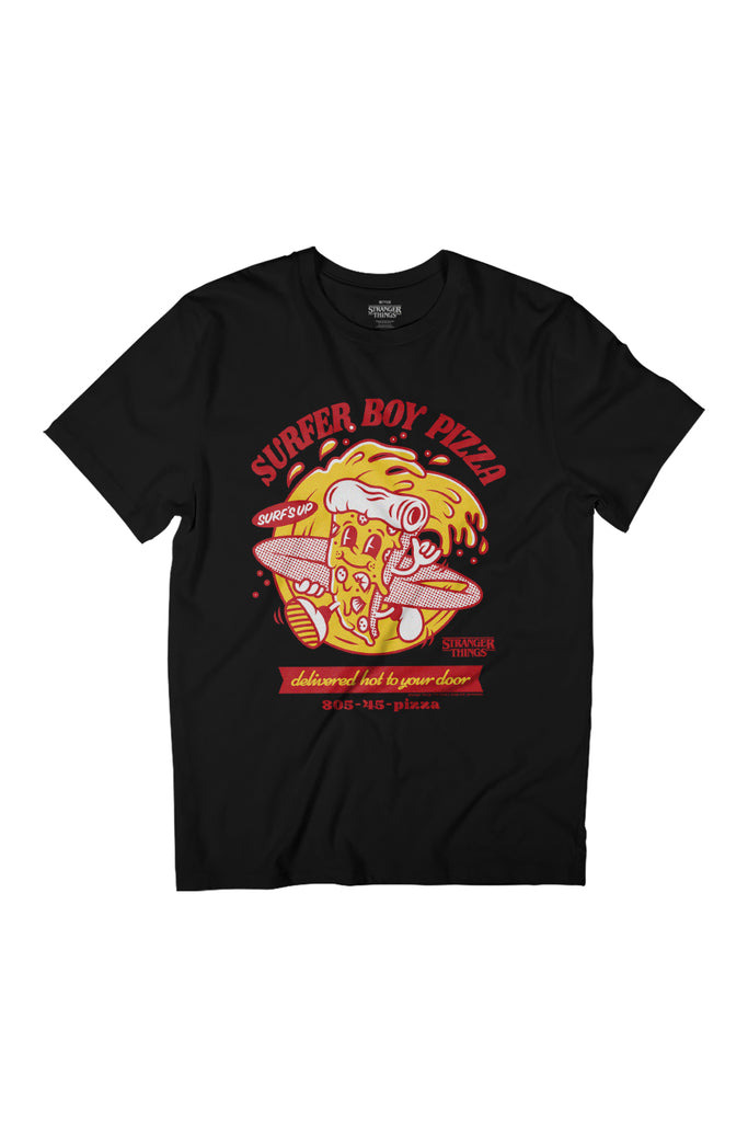 Stranger Things Surfer Boy Pizza Delivered Hot Surf's Up Women's Relaxed Fit T-Shirt-ALL + EVERY