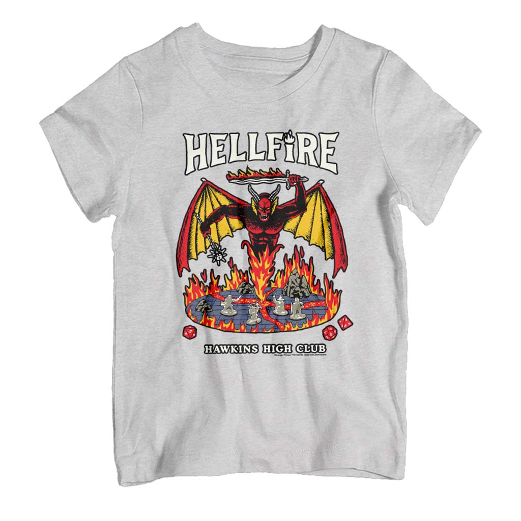 Stranger Things Hellfire Hawkins High Club Kid's T-Shirt-ALL + EVERY
