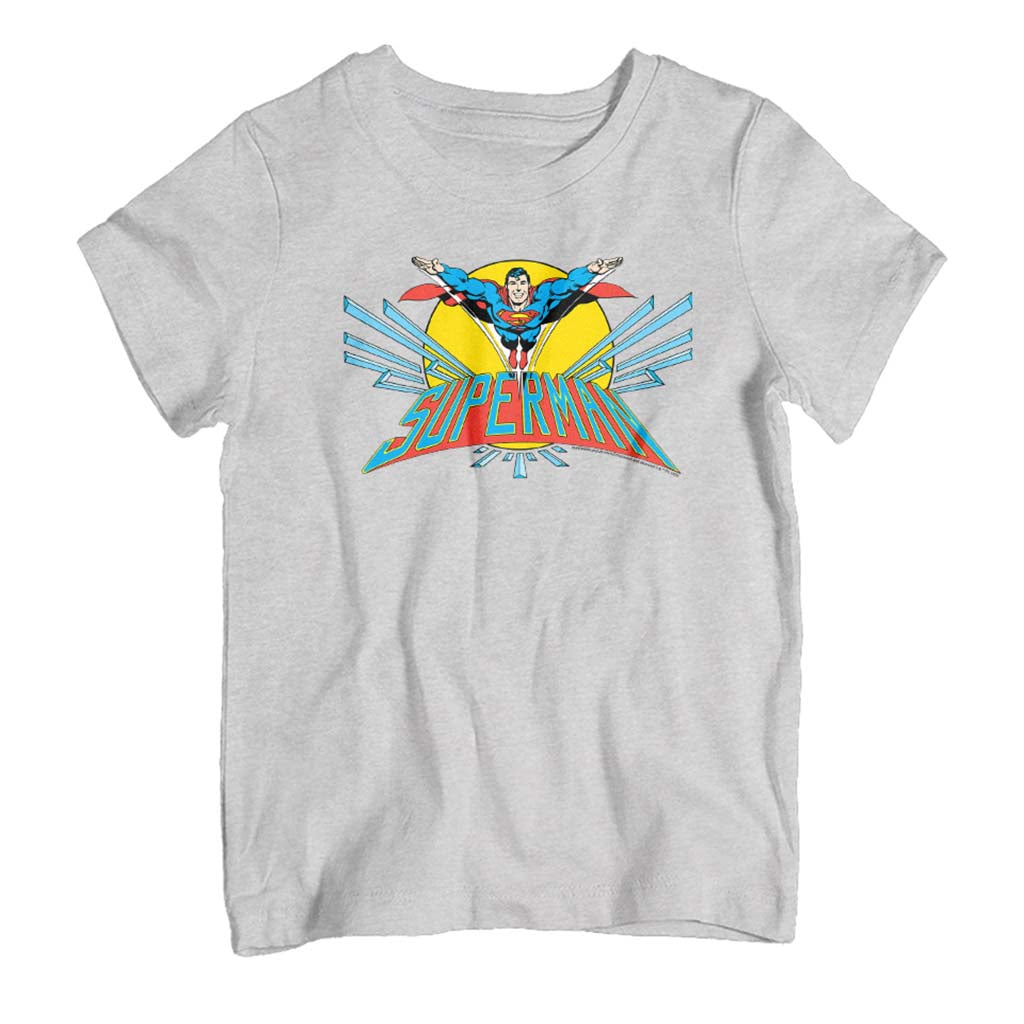 Superman Flying Past The Sun Kid's T-Shirt