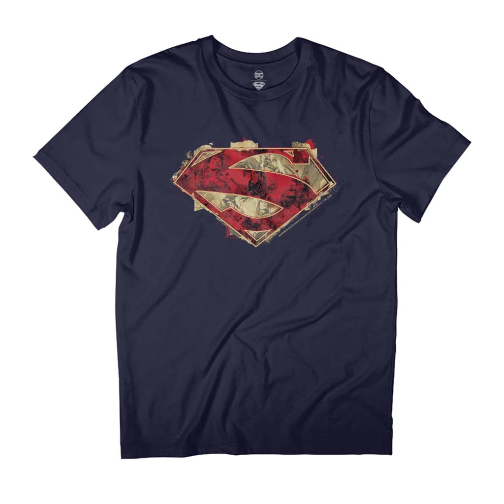 Superman Comic Graphic Art Logo Men's T-Shirt-ALL + EVERY