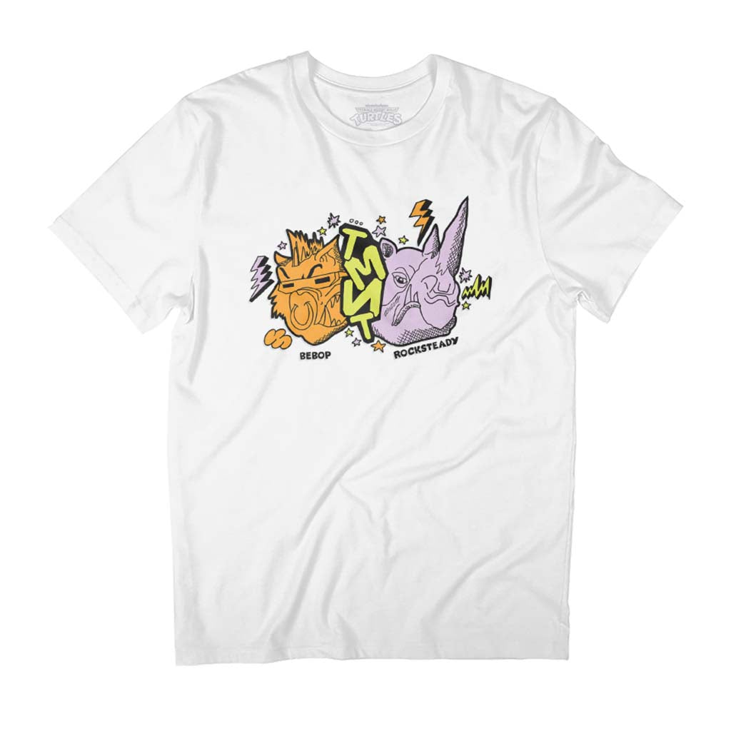 Teenage Mutant Ninja Turtles Bebop And Rocksteady Sketch Men's T-Shirt-ALL + EVERY