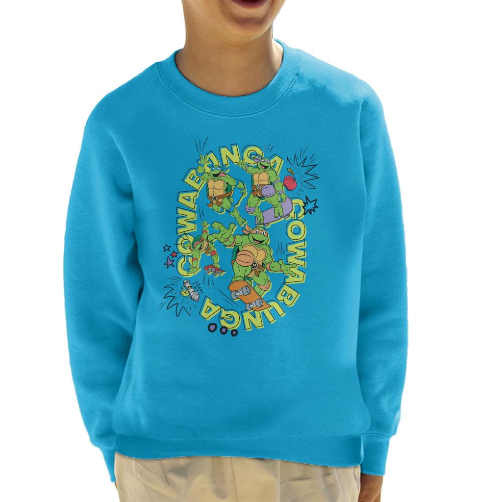 Teenage Mutant Ninja Turtles Skating Cowabunga Kid's Sweatshirt-ALL + EVERY