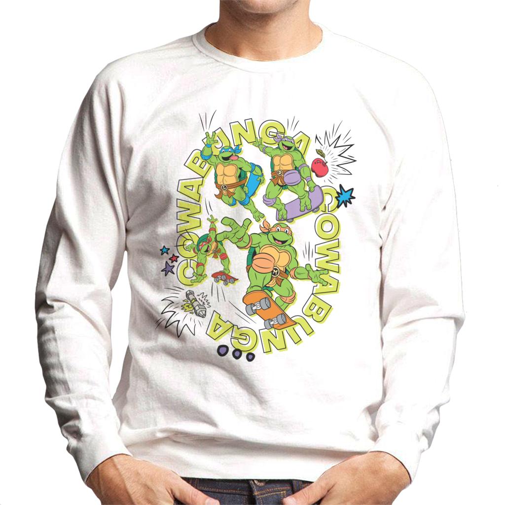 Teenage Mutant Ninja Turtles Skating Cowabunga Men's Sweatshirt-ALL + EVERY