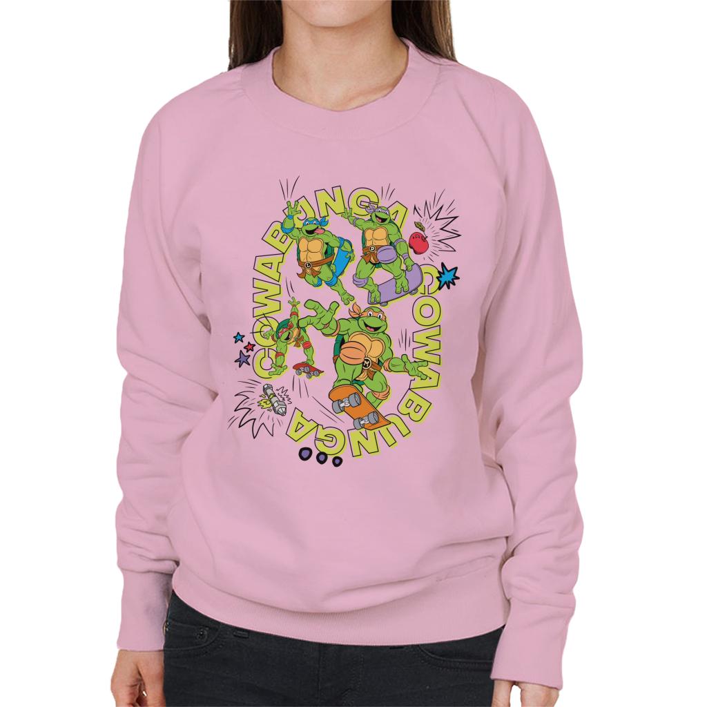 Teenage Mutant Ninja Turtles Skating Cowabunga Women's Sweatshirt-ALL + EVERY