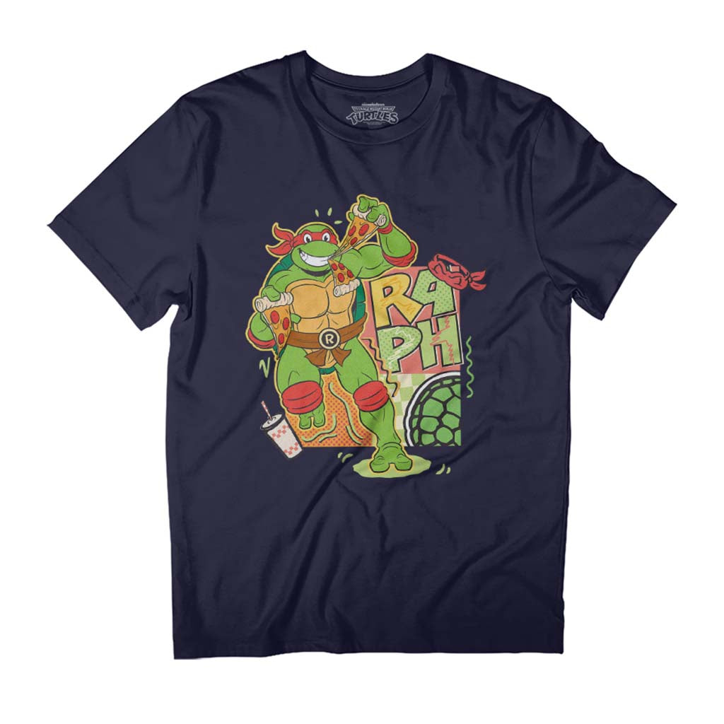Teenage Mutant Ninja Turtles Raphael Pizza Men's T-Shirt-ALL + EVERY