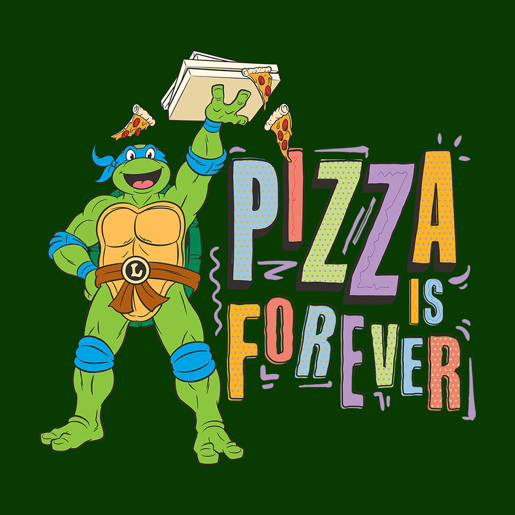 Teenage Mutant Ninja Turtles Leonardo Pizza Is Forever Men's T-Shirt-ALL + EVERY