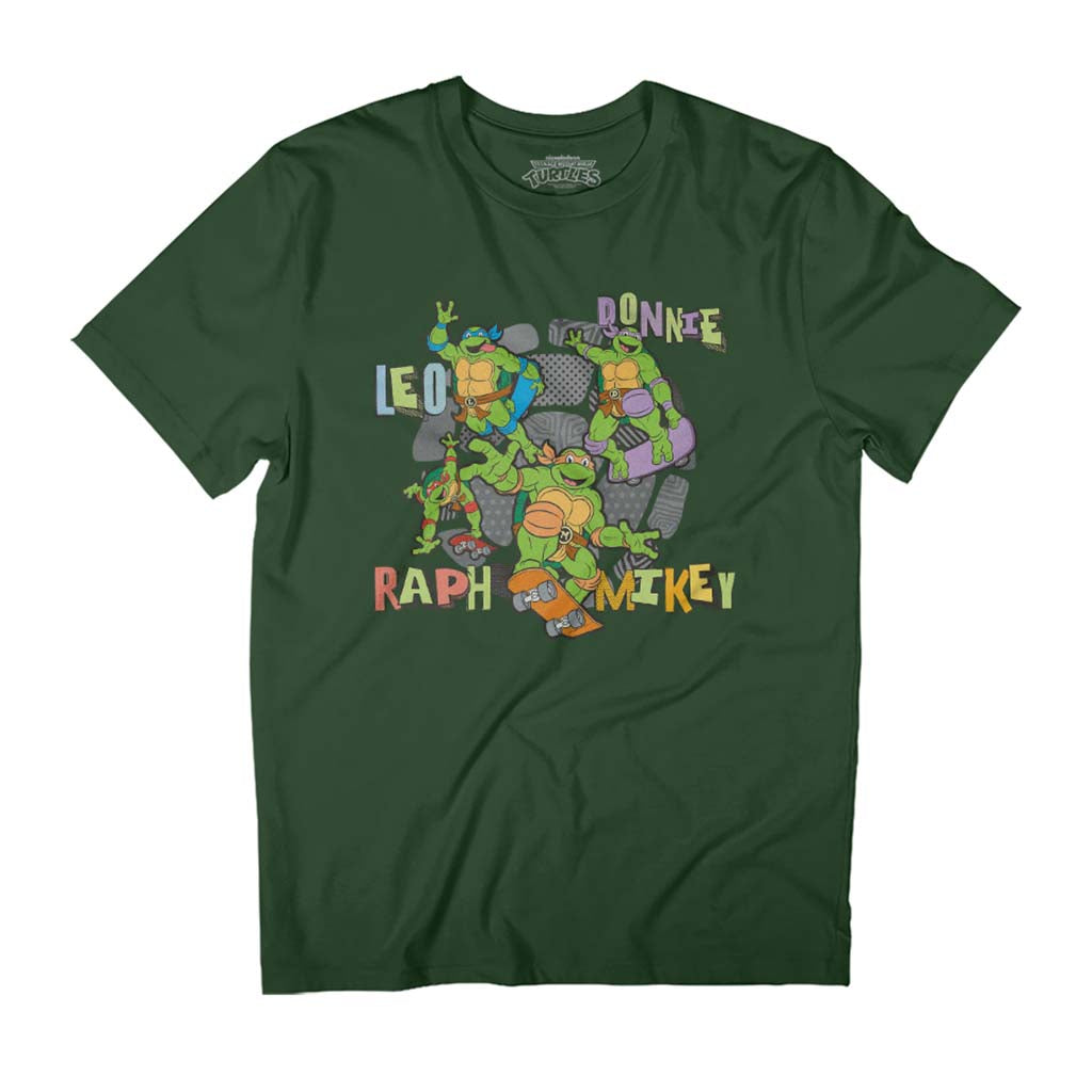 Teenage Mutant Ninja Turtles Leo Donnie Raph And Mikey Men's T-Shirt-ALL + EVERY