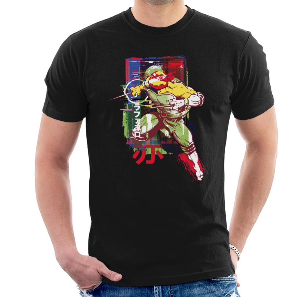 Teenage Mutant Ninja Turtles Raphael Kanji Men's T-Shirt-ALL + EVERY