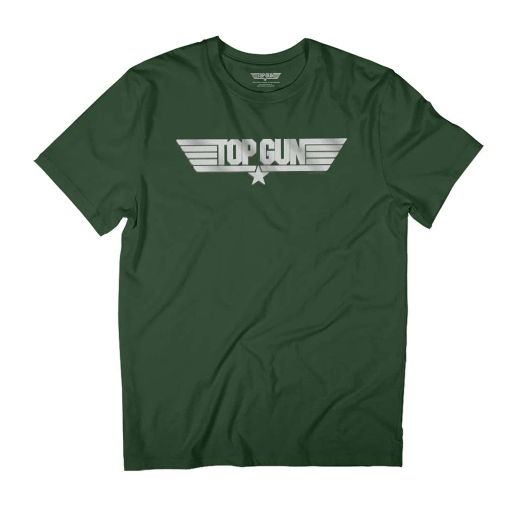 Top Gun Classic Silver Logo Men's T-Shirt-ALL + EVERY