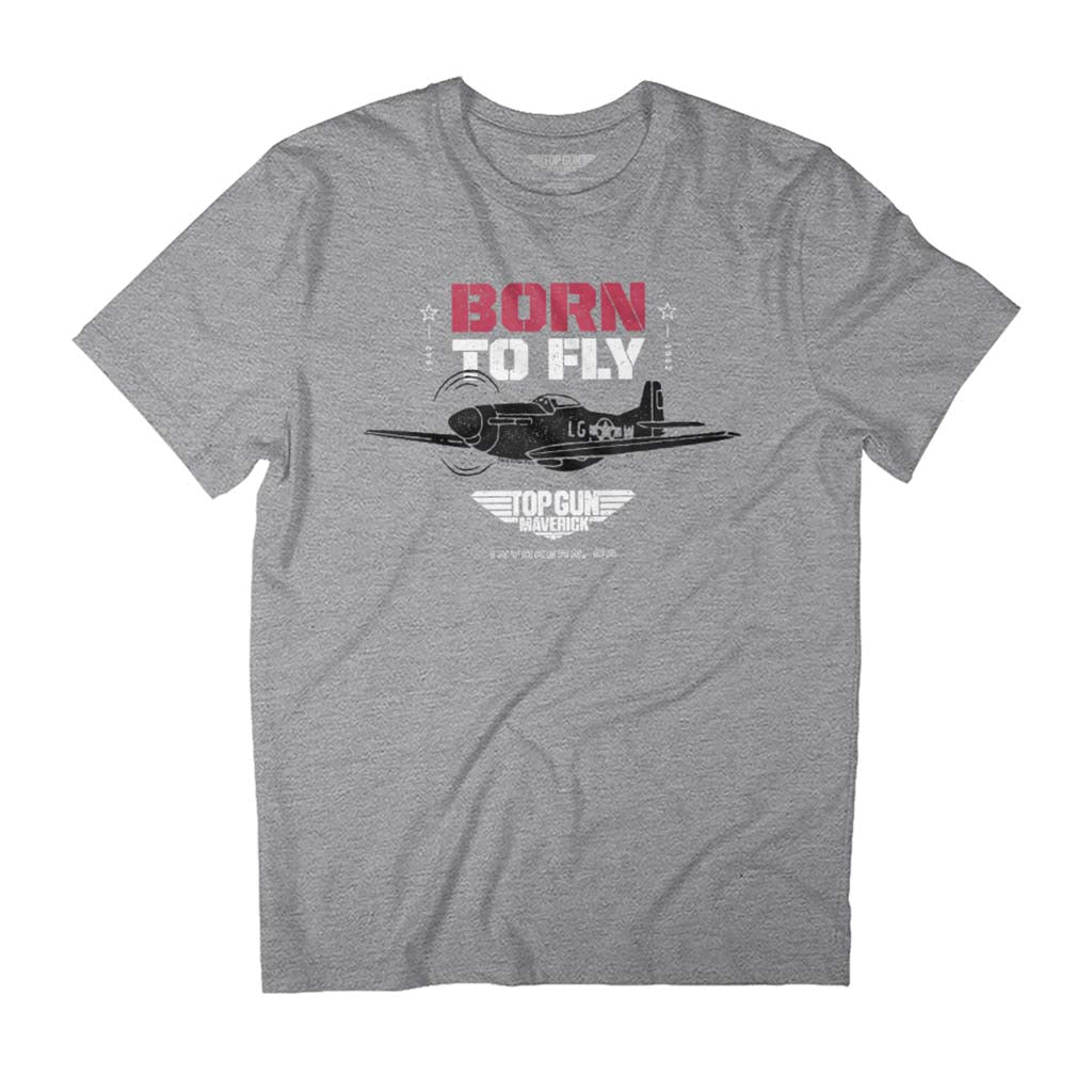 Top Gun Maverick P-51 Mustang Born To Fly Men's T-Shirt-ALL + EVERY