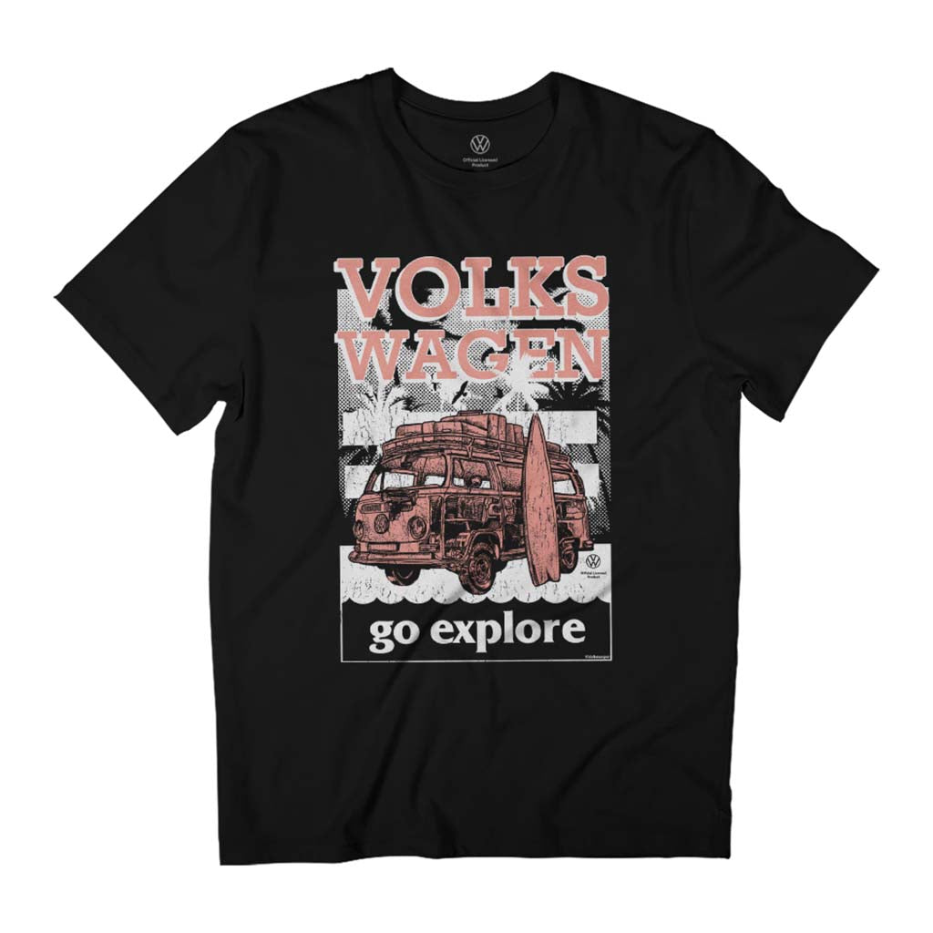 Volkswagen Type 23 Camper Go Explore Men's T-Shirt-ALL + EVERY