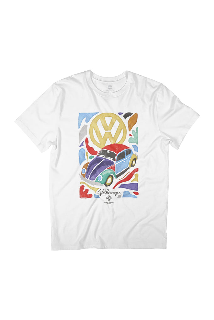 Volkswagen Beetle Fauvism Colourful Art Women's Relaxed Fit T-Shirt-ALL + EVERY