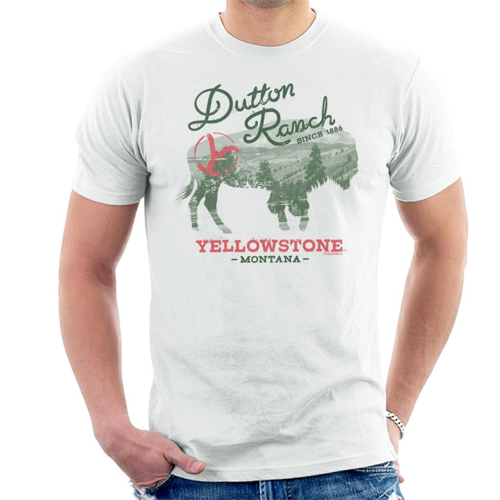 Yellowstone Green Cattle Dutton Ranch Logo Men's T-Shirt