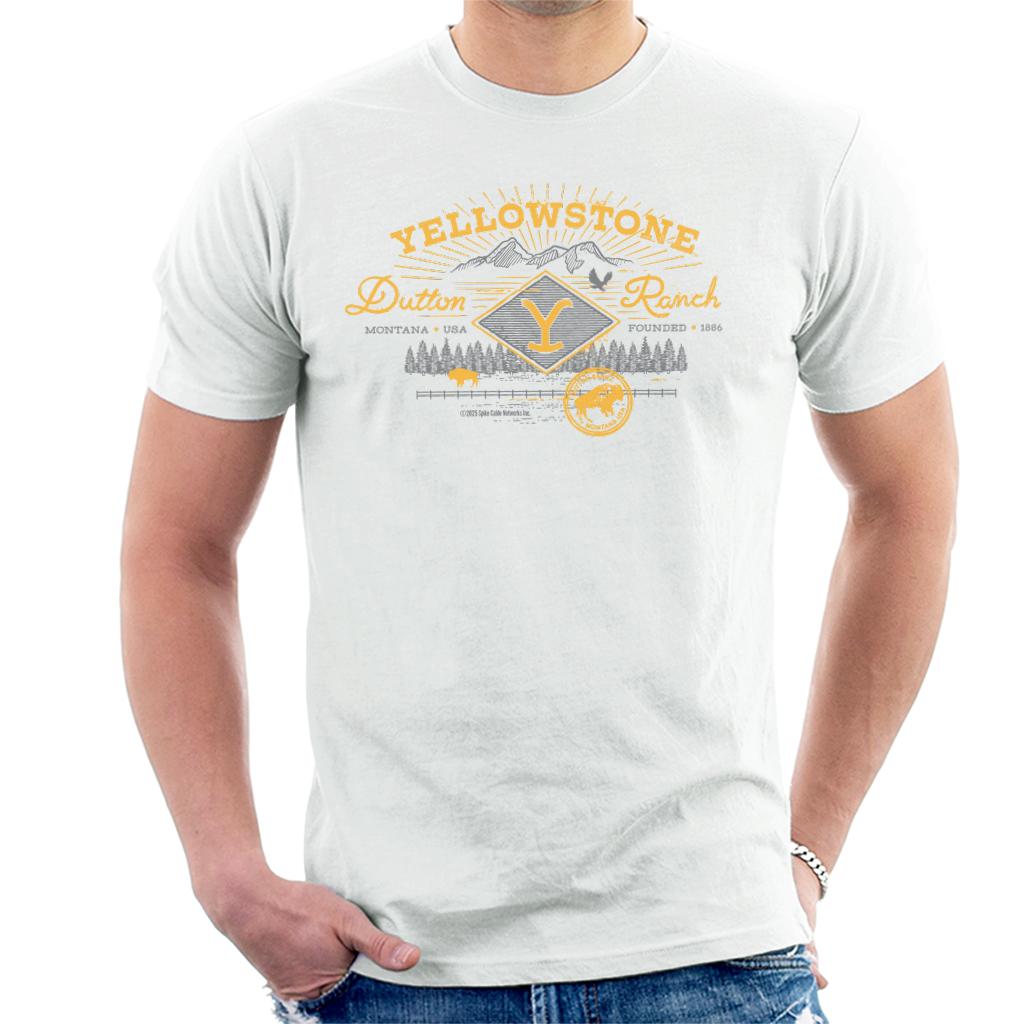 Yellowstone Yellow Logo Founded 1886 Men's T-Shirt