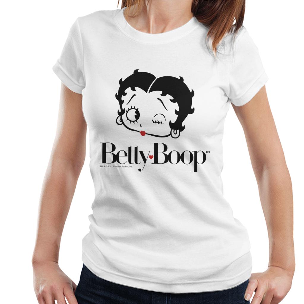 Betty Boop Red Heart Women's T-Shirt-ALL + EVERY