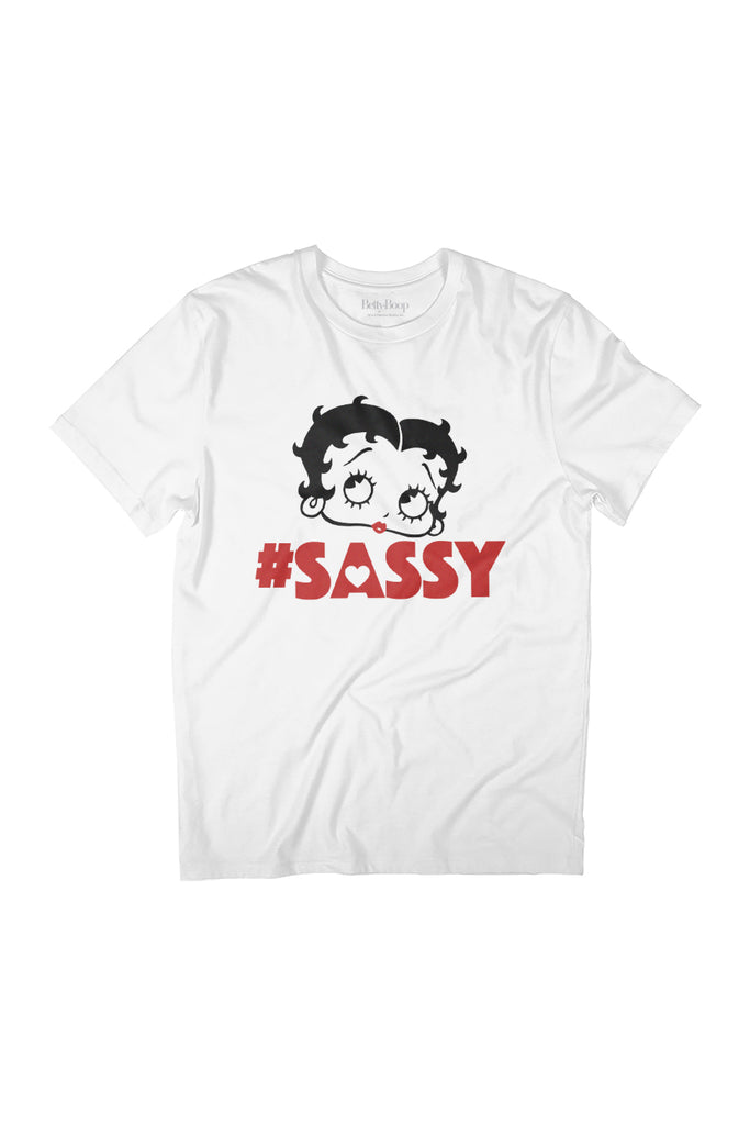 Betty Boop Heart Hashtag Sassy Women's Relaxed Fit T-Shirt-ALL + EVERY